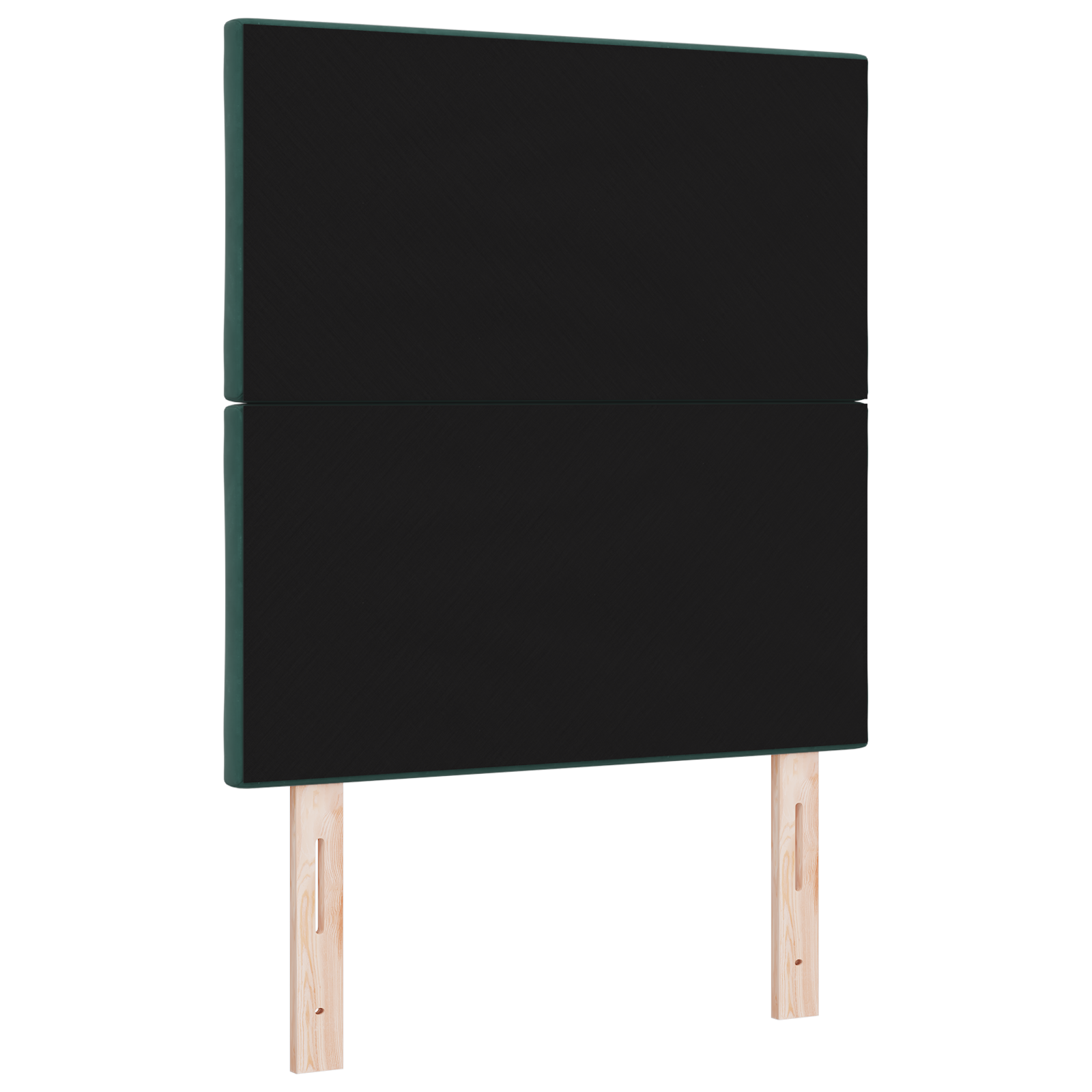 Testiera di velluto a blocchi di diamante verde scuro  80 cm