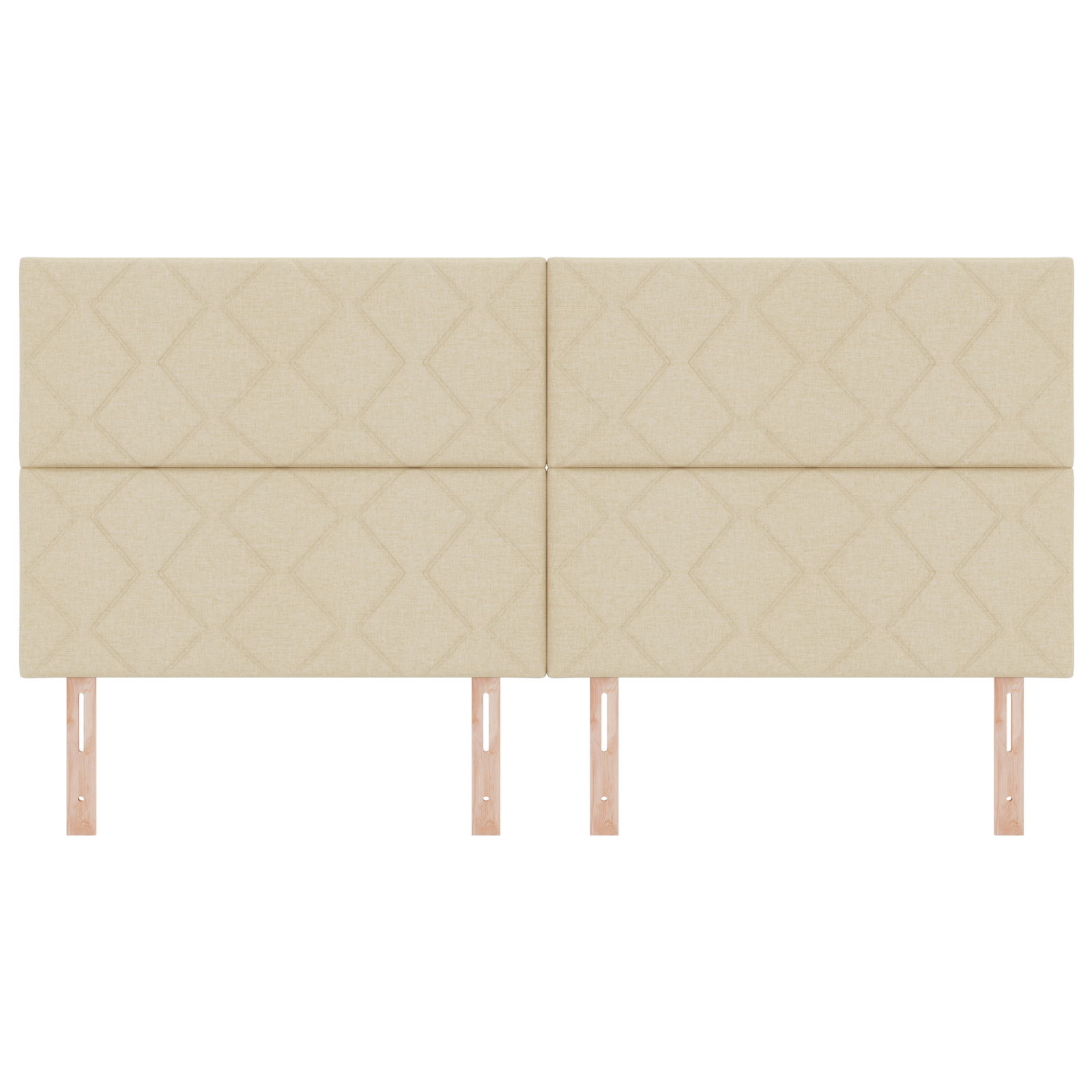 Testiera design a diamante panna 200 cm tessuto