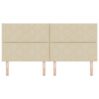 Testiera design a diamante panna 200 cm tessuto