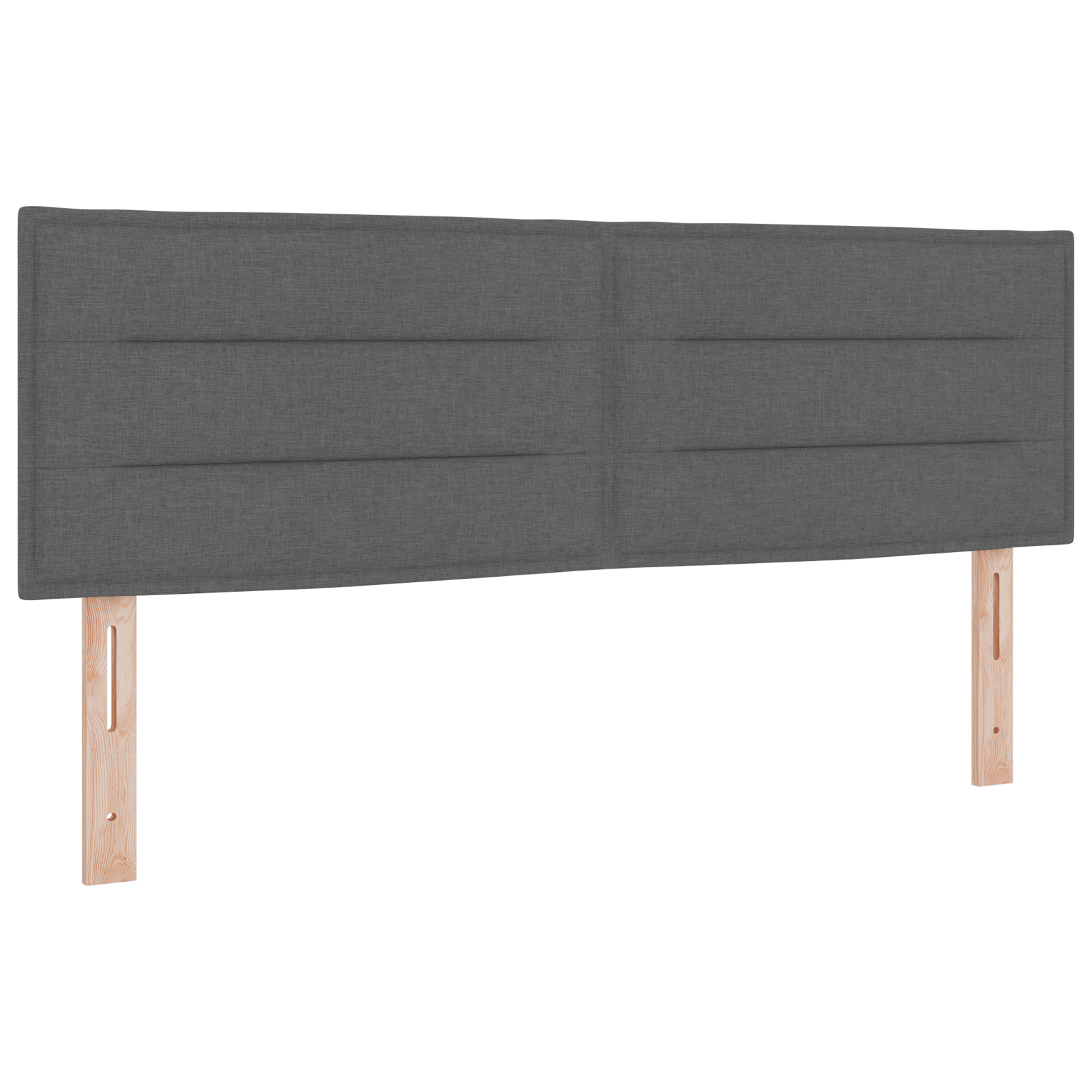 Testata Letto a LED Design Linee Grigio Scuro 80 cm Tessuto