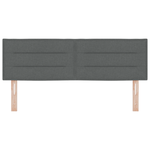 Testata Letto a LED Design Linee Grigio Scuro 80 cm Tessuto