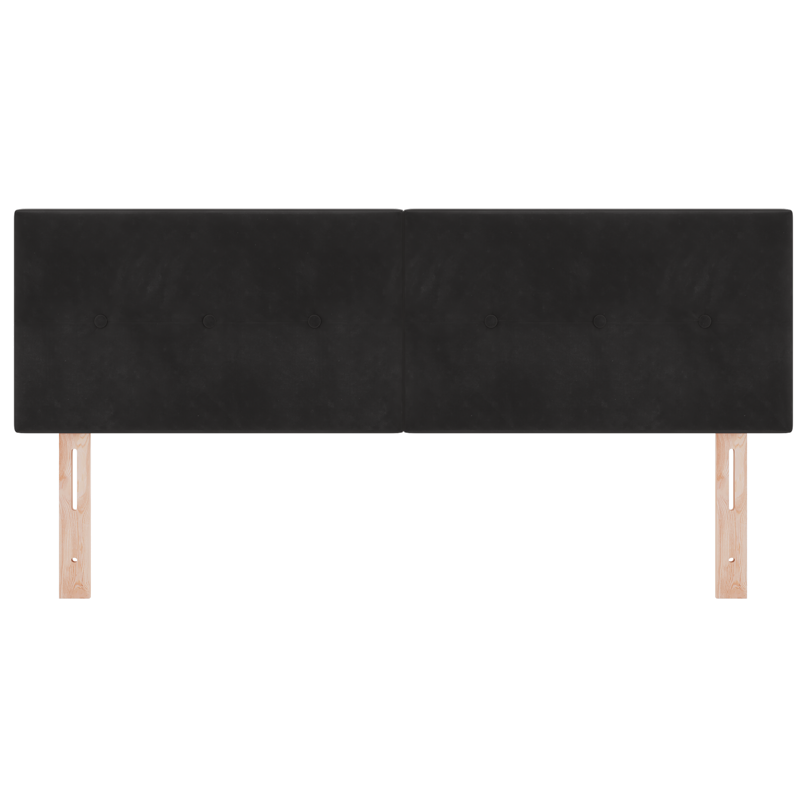 Testata LED Tufted con Bottoni Nera 72 cm Velluto
