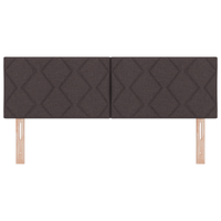 Testata LED  Design Rombi Marrone Scuro 144 cm Tessuto