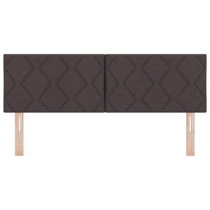 Testata LED  Design Rombi Marrone Scuro 144 cm Tessuto