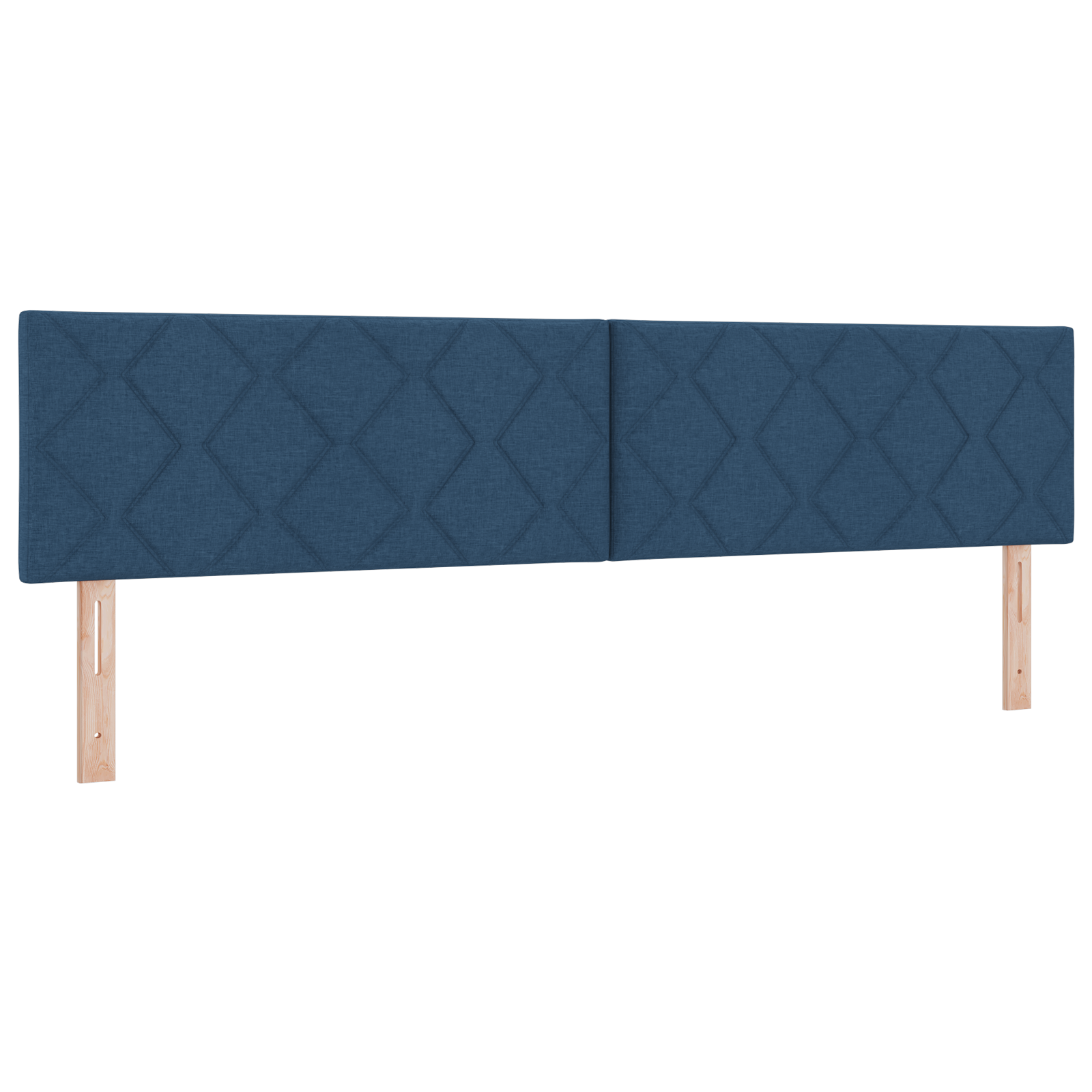 Testata Letto LED Design a Blocchi di Diamante Blu 200 cm Tessuto