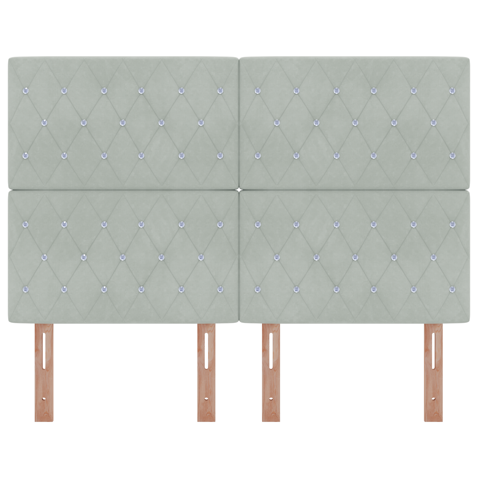 Testiera LED Grigia Chiara 80 cm Velluto