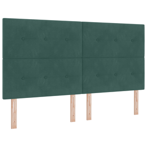 Testata LED  Verde Scuro 90 cm in Velluto