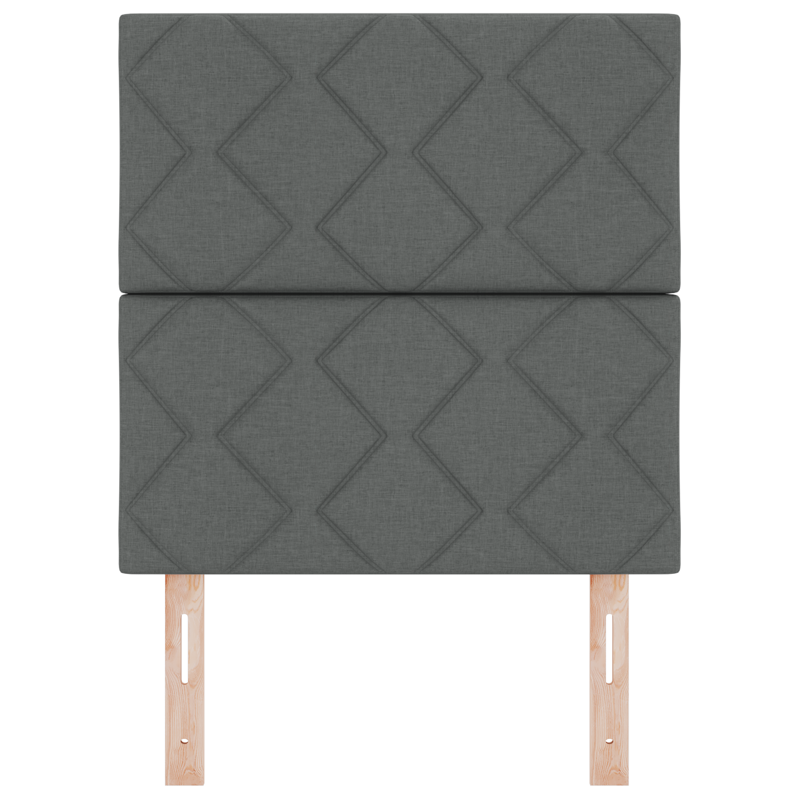 Testata LED  Design Blocchi Diamante Grigio Scuro 80 cm Tessuto