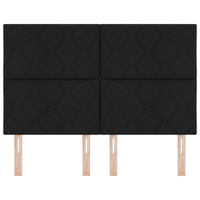 Testata LED  Design Blocchi Diamante Nera 144 cm Tessuto