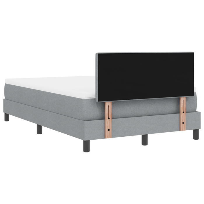 Letto a Box con Materasso Grigio Chiaro 120x200 cm Tessuto