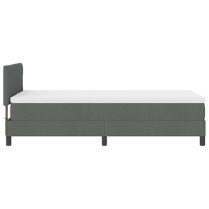 Letto a Molle con Materasso Grigio Scuro 90x190 cm Tessuto