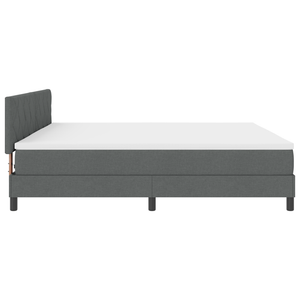 Letto a box spring con materasso Grigio Scuro 200x200 cm Tessuto