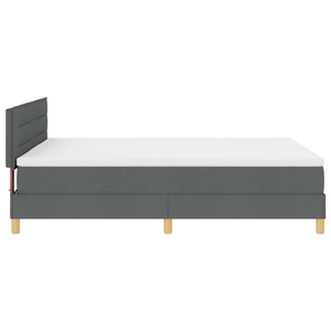 Letto a Box Spring con Materasso Grigio Scuro 140x190 cm Tessuto