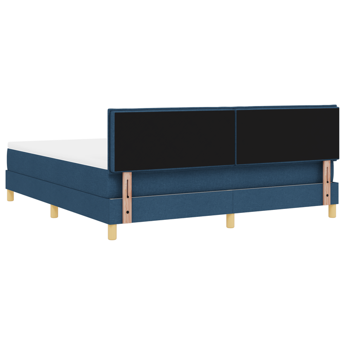 Letto Box Spring con Materasso Blu 180x200 cm Tessuto