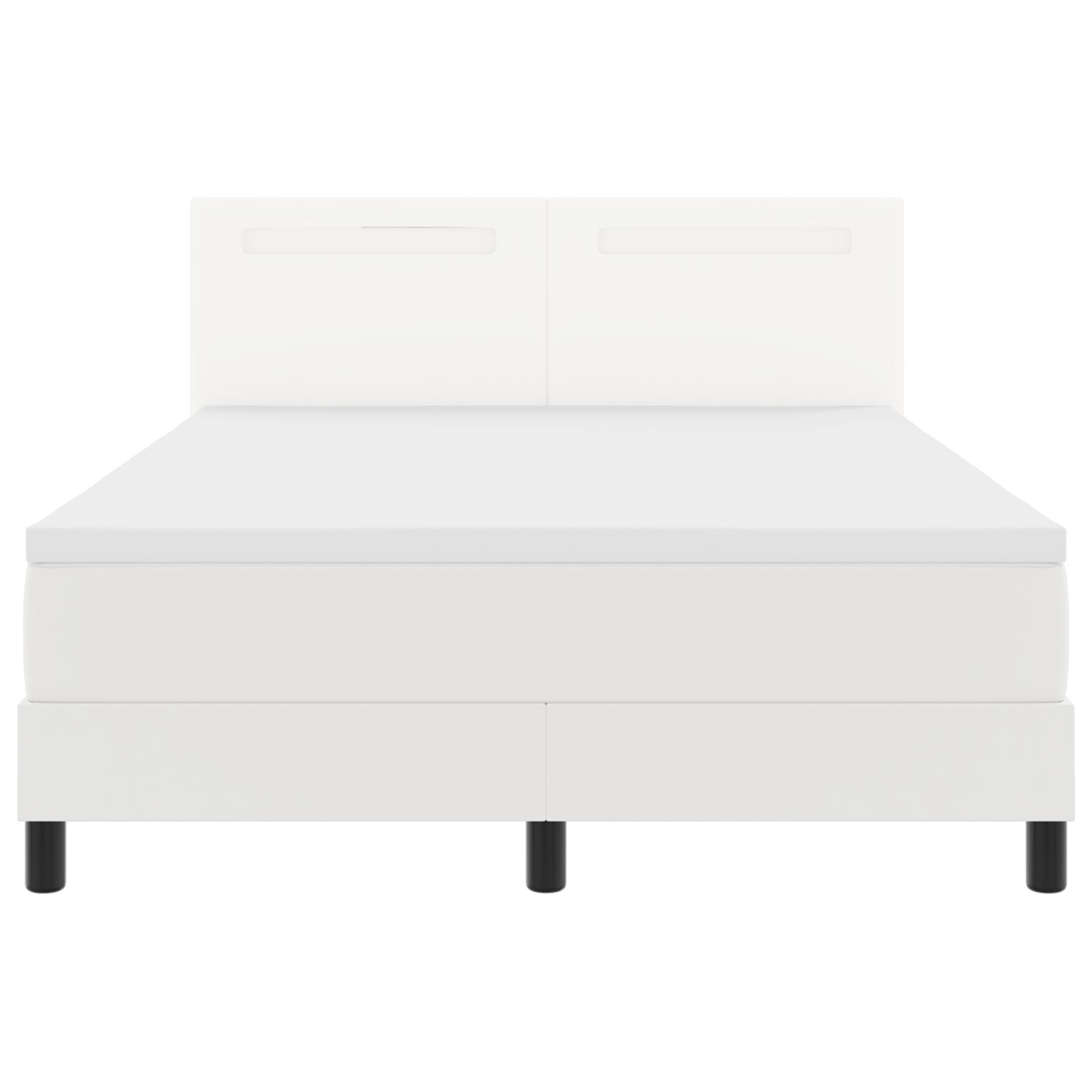 Letto con rete a doghe e materasso Bianco 140x200 cm