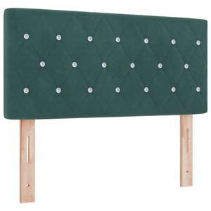 Letto Box Spring con Materasso Verde Scuro 90x200 cm Velluto