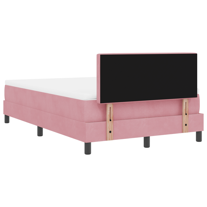 Letto a Molla con Materasso Rosa 120x200 cm Velluto