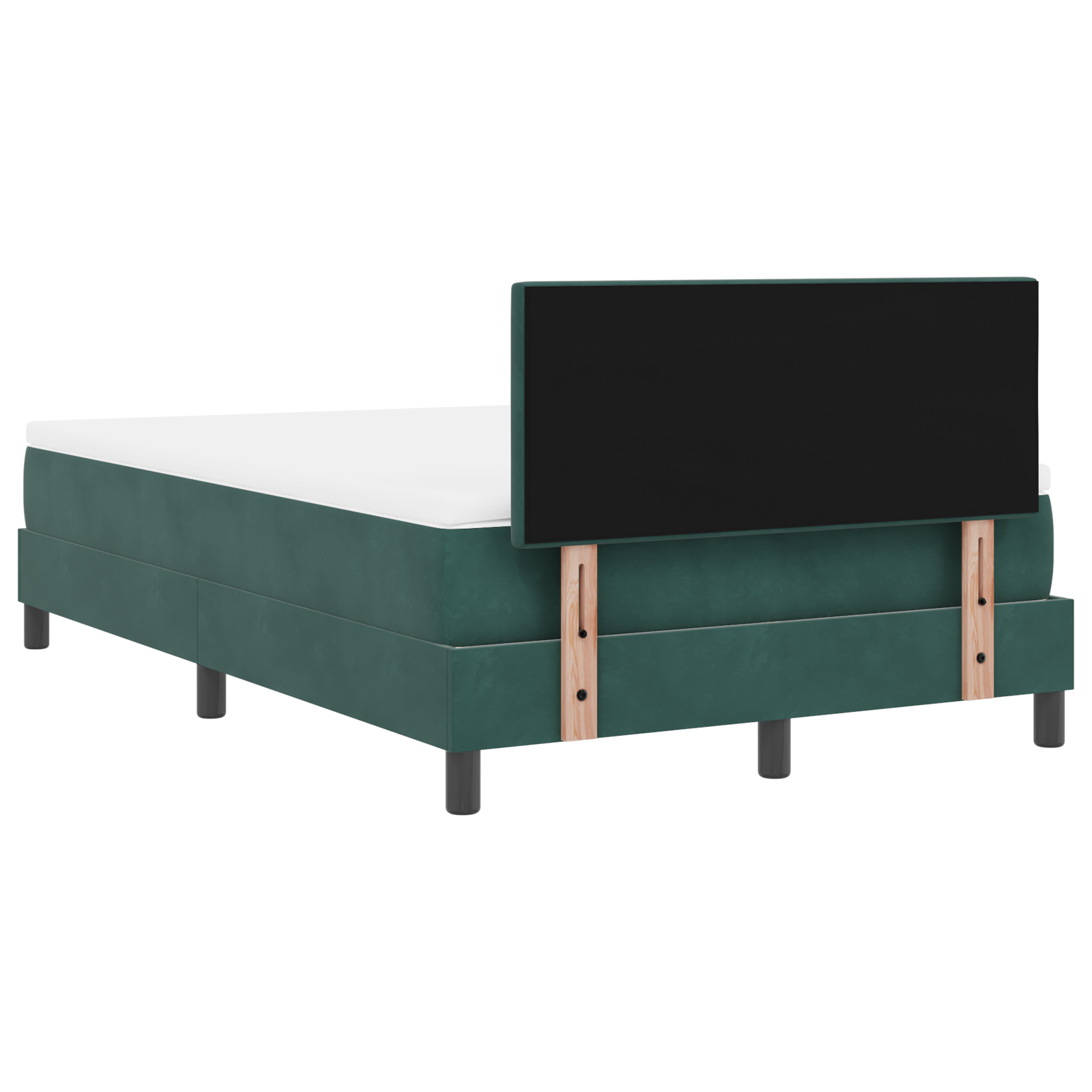 Letto a Rete con Materasso Verde Scuro 120x200 cm Velluto