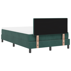 Letto a Rete con Materasso Verde Scuro 120x200 cm Velluto