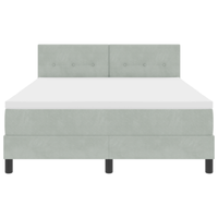Letto a Castello  con Materasso Grigio Chiaro 160x200 cm Velluto