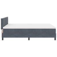 Letto Box Spring con Materasso Grigio Scuro 140x190 cm Velluto