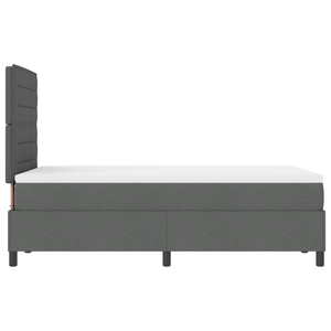 Letto a Molla con Materasso Grigio Scuro 120x200 cm Tessuto