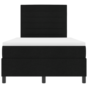 Letto a Molle con Materasso Nero 120x200 cm Tessuto