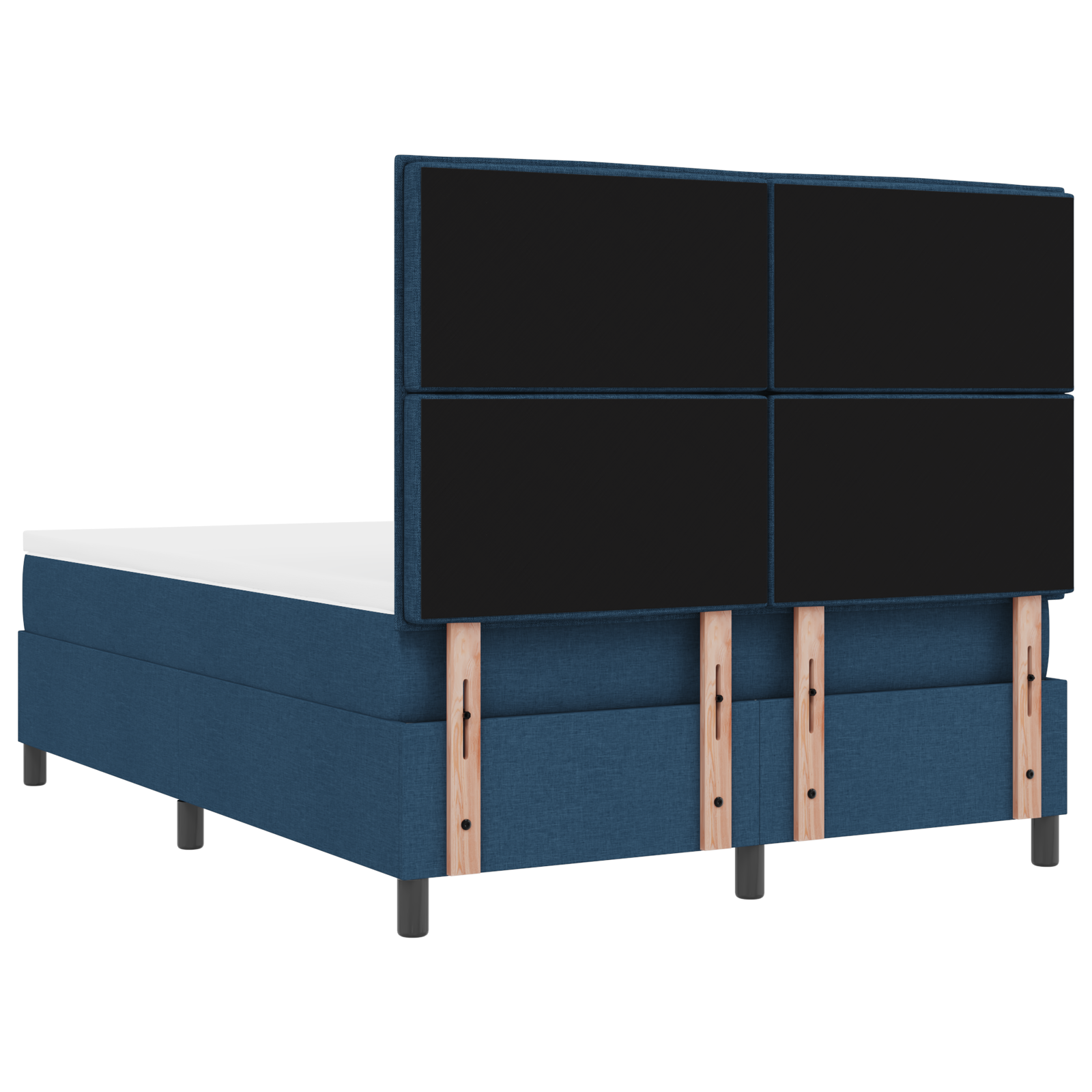 Letto Box Spring Blu 160x200 cm Tessuto