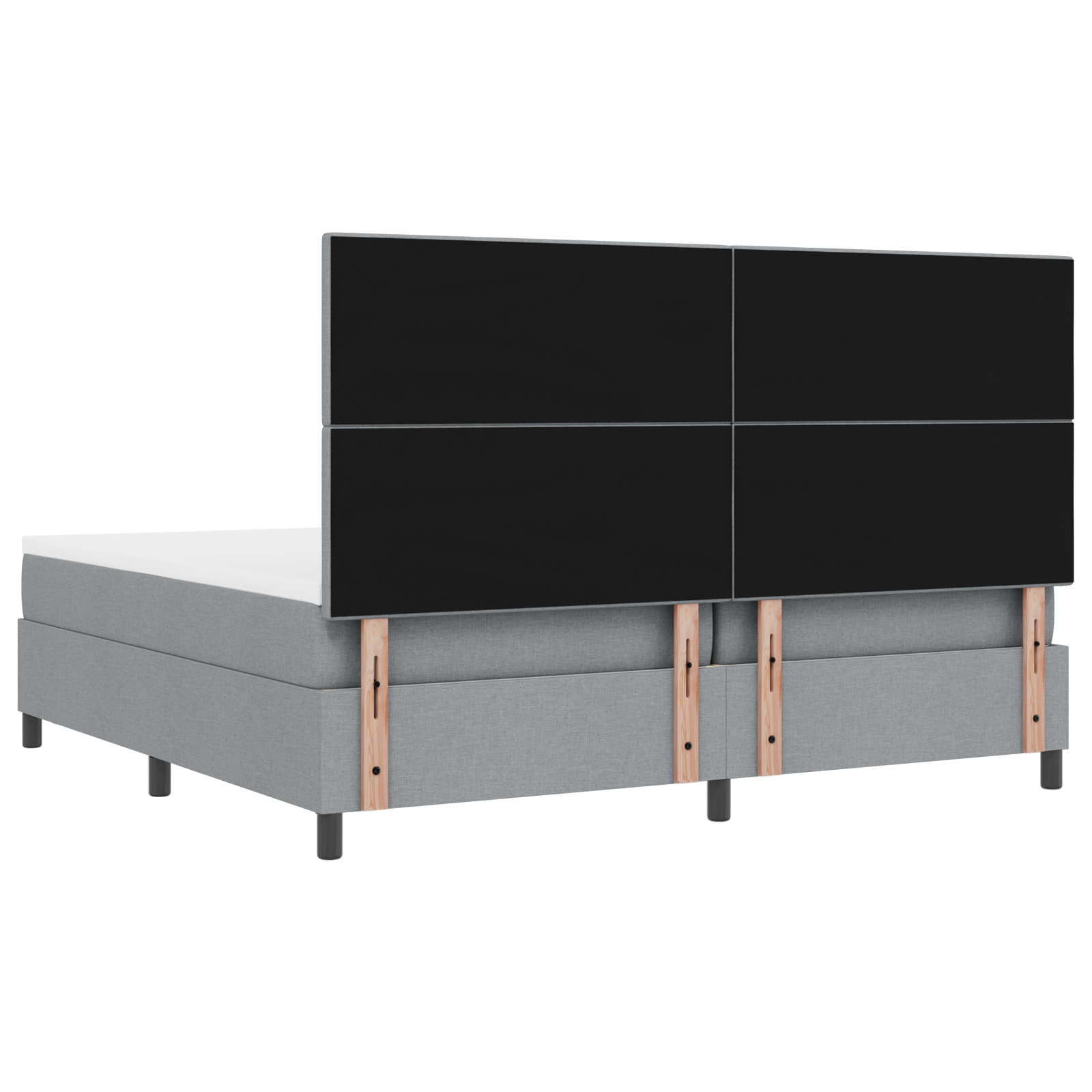 Letto con Retinolo Grigio Chiaro 200x200 cm in Tessuto