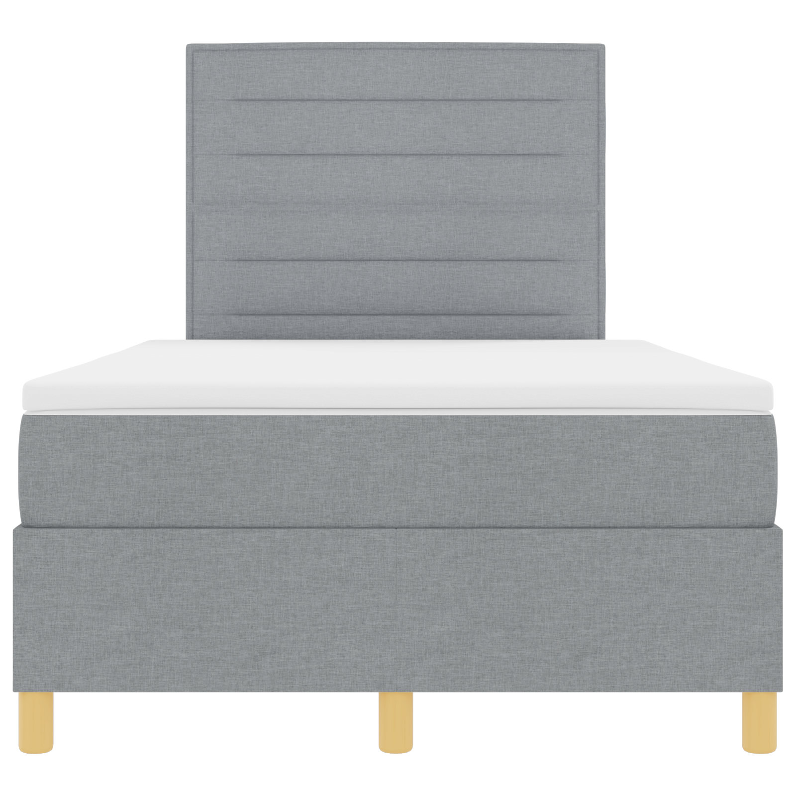 Letto a molle con materasso Grigio chiaro 120x200 cm in tessuto