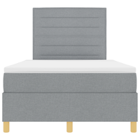Letto a molle con materasso Grigio chiaro 120x200 cm in tessuto