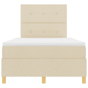 Letto Box Spring Con Materasso Panna Matrimoniale Piccola Tessuto