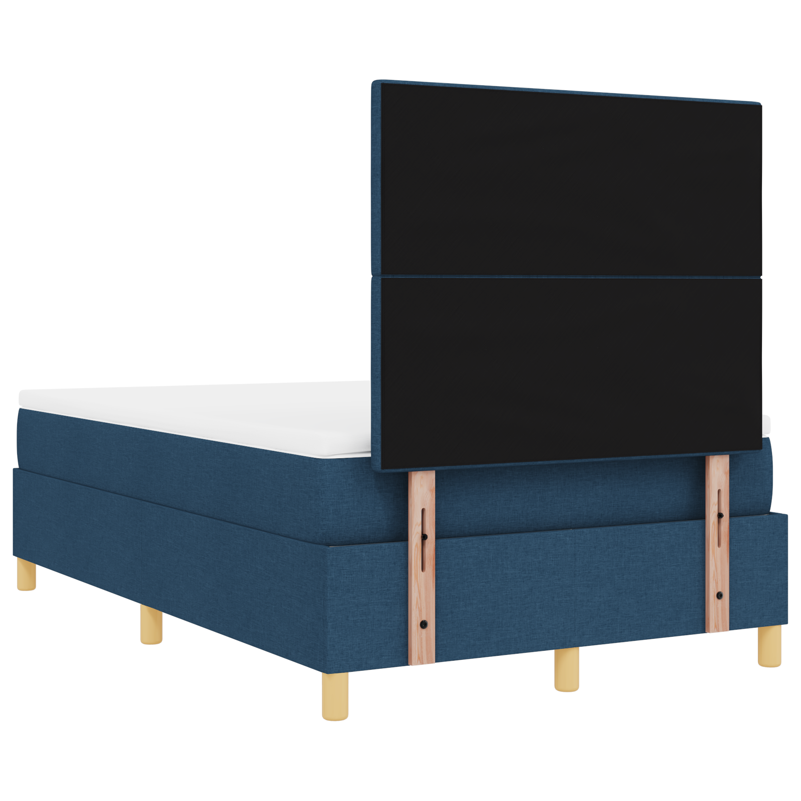 Letto con Box Spring e Materasso Blu 120x200 cm Tessuto