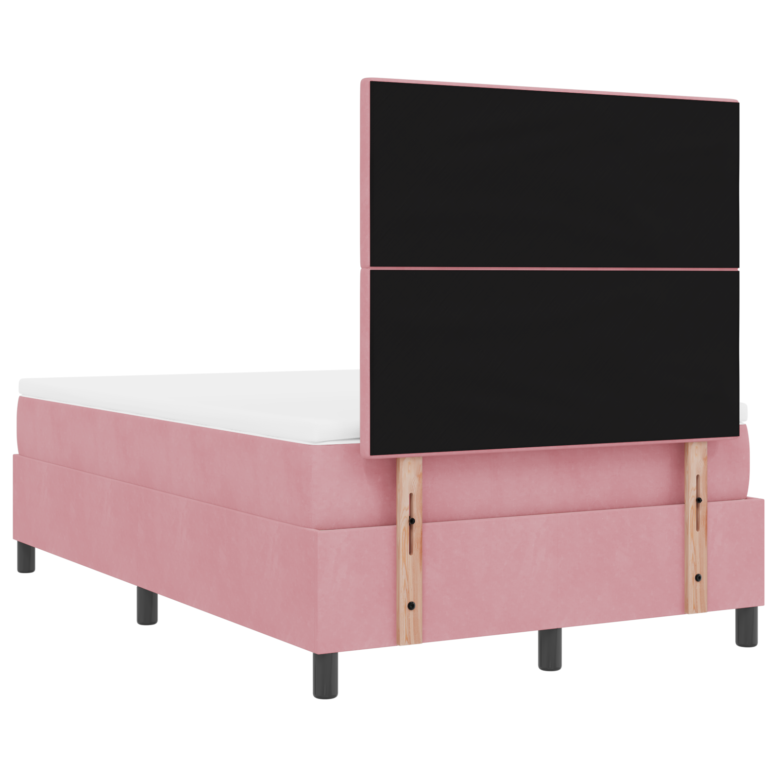 Letto a Rete con Materasso Rosa Piccolo Doppio Velluto