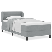 Letto a molle vitaXL con materasso Grigio chiaro 90x200 cm Tessuto