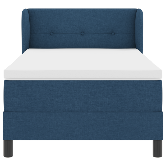 Letto a Box con Materasso Blu 90x190 cm Tessuto