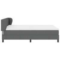 Letto con rete a doghe e materasso Grigio scuro 140x190 cm Tessuto