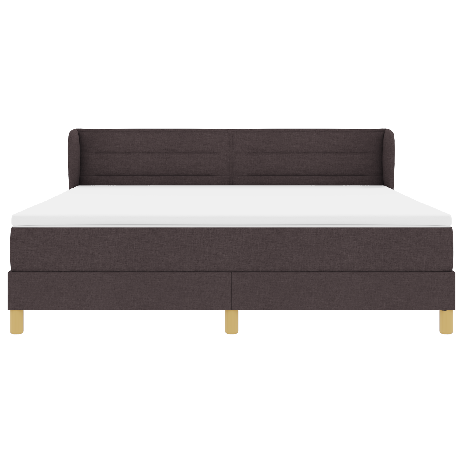 Letto Box Spring con Materasso in Marrone Scuro, 180x200 cm, Tessuto