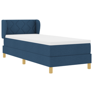Letto Box Spring con Materasso - Blu - 80x200 cm - Tessuto