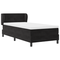 letto a rete  con materasso nero 90x200 cm in velluto