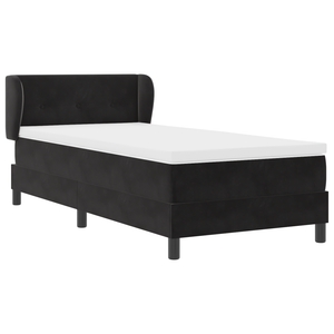 letto a rete  con materasso nero 90x200 cm in velluto