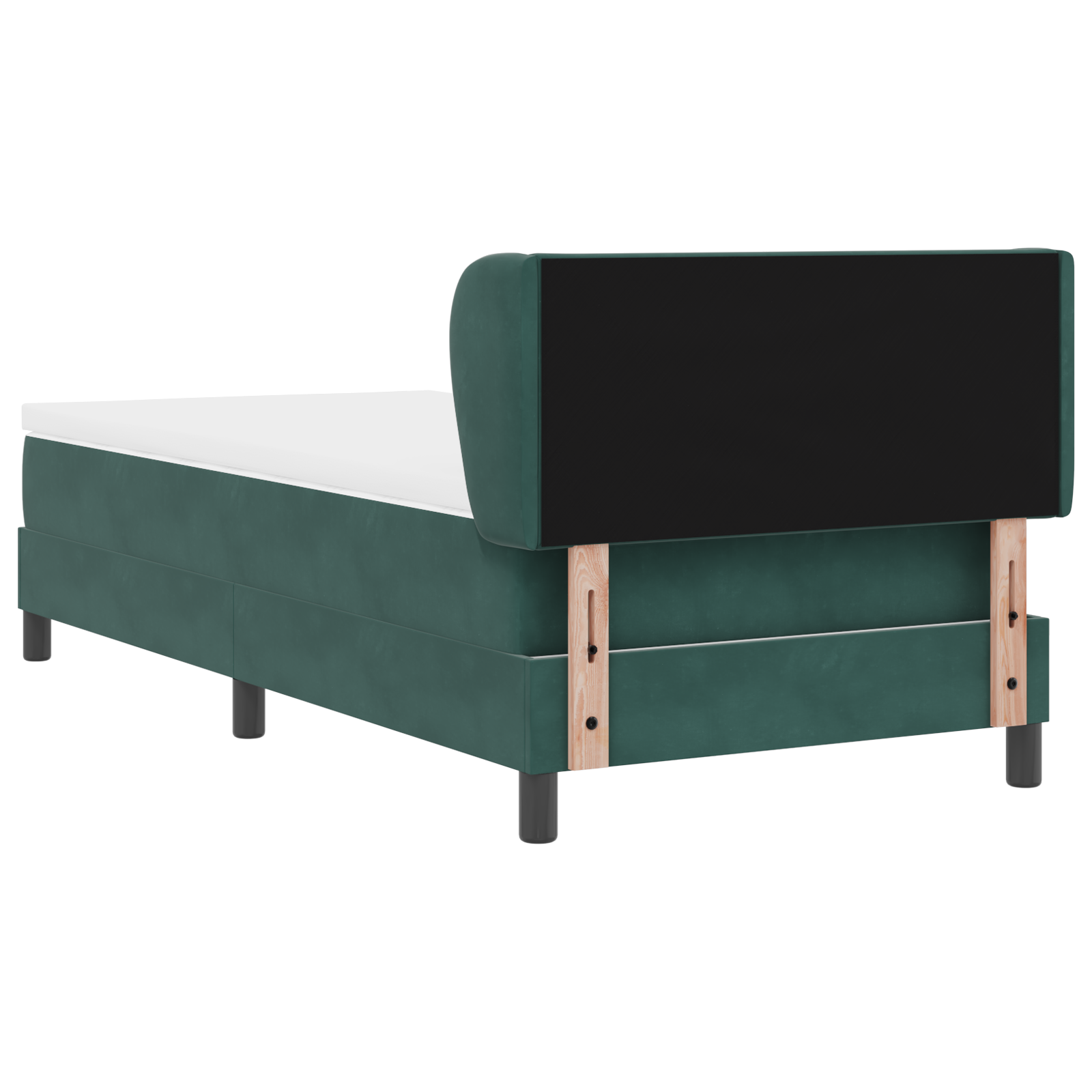 Letto a Box con Materasso Verde Scuro 90x190 cm Velluto