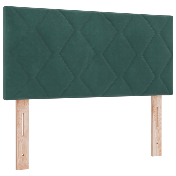 Box Spring con Materasso Verde Scuro 100x200 cm Velluto
