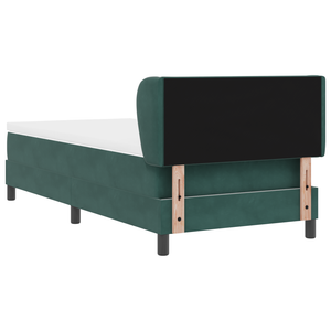 Box Spring con Materasso Verde Scuro 100x200 cm Velluto