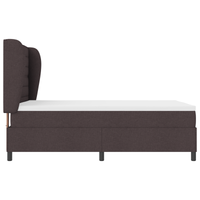 Rete a molle con materasso Marrone Scuro 140x200 cm Tessuto