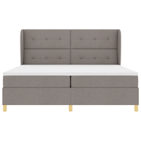 Box Spring Bed con Materasso - Tortora 200x200 cm Tessuto
