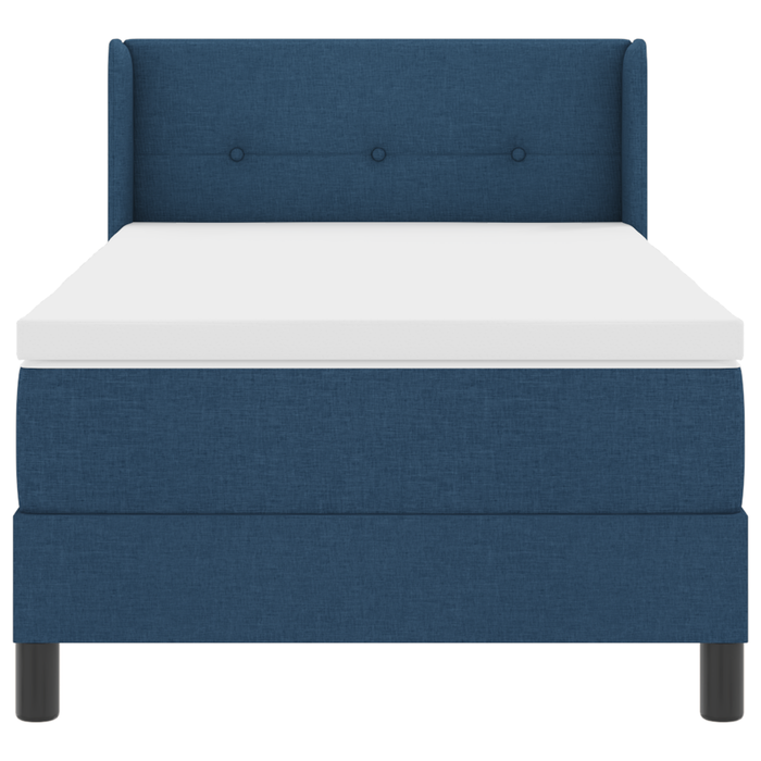 Letto a Molle  con Materasso Blu 100x200 cm Tessuto