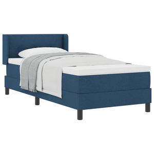 Letto a Molle  con Materasso Blu 100x200 cm Tessuto