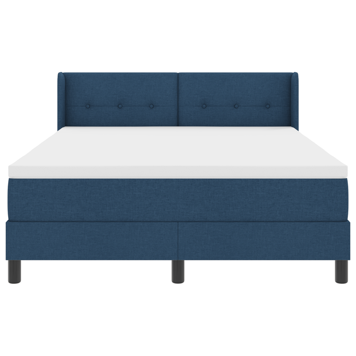 Letto Box Spring con Materasso Blu 160x200 cm Tessuto