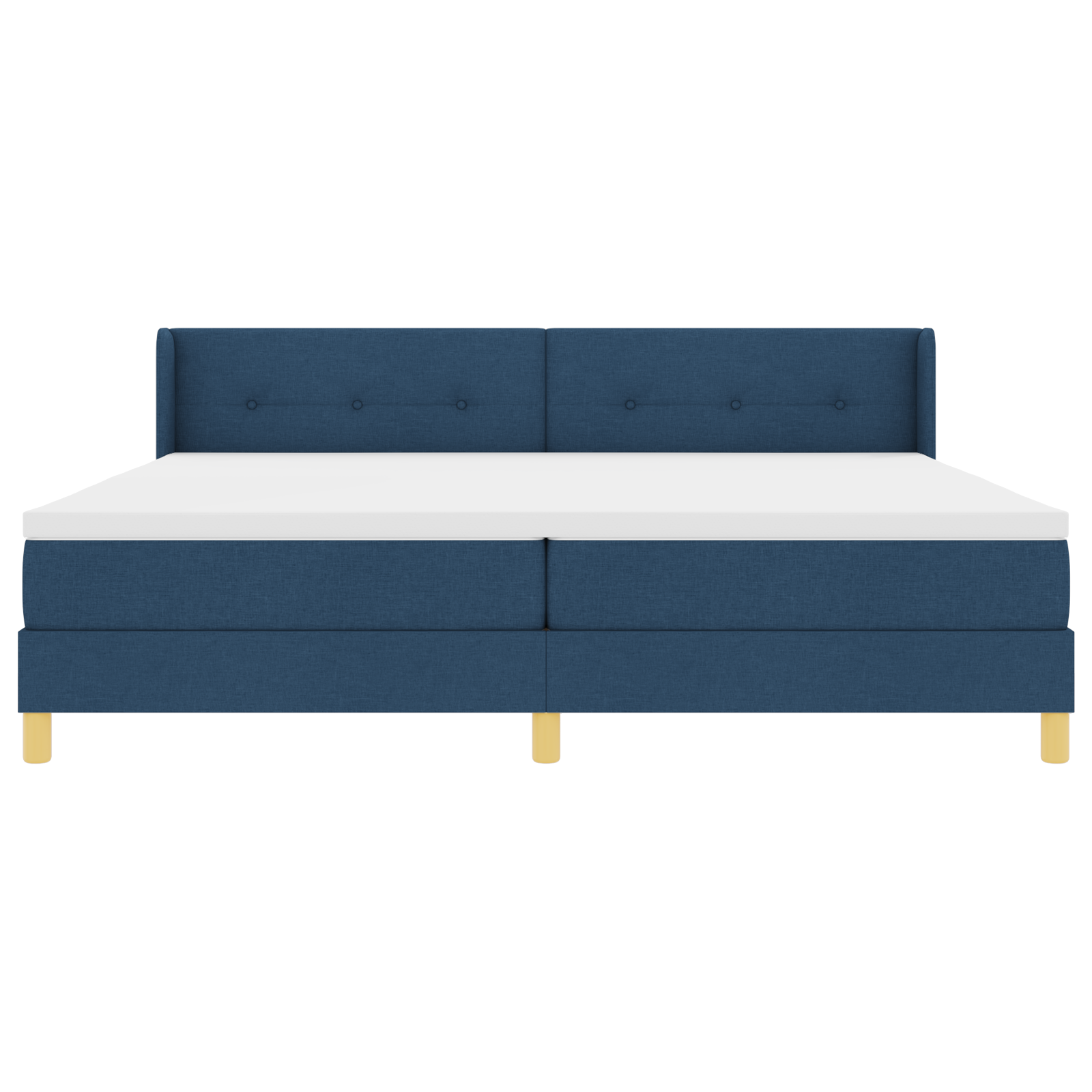 Letto a Molleggio con Materasso Blu 200x200 cm Tessuto